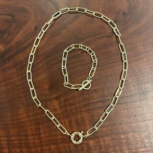 Paperclip necklace and bracelet